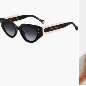 Carolina Herrera Black and Pink Designer Sunglasses